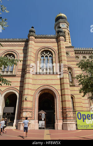 Grosse, Sinagoga Dohany Strasse, Budapest, Ungarn, Grande Sinagoga Dohany street, Ungheria Foto Stock