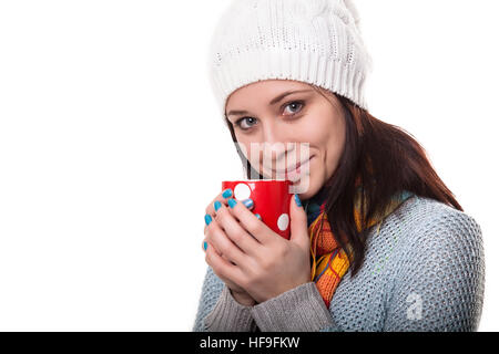 Bellissima ragazza con belle trucco, la gioventù e la cura della pelle concept Foto Stock