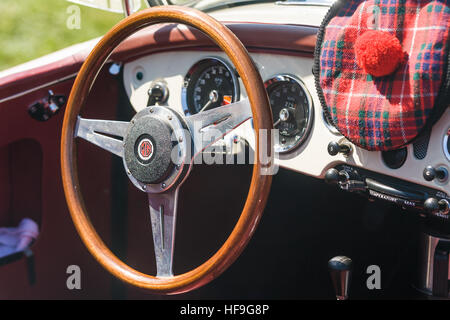 Close up dettaglio fotografie di vintage restaurati automobili. Foto Stock