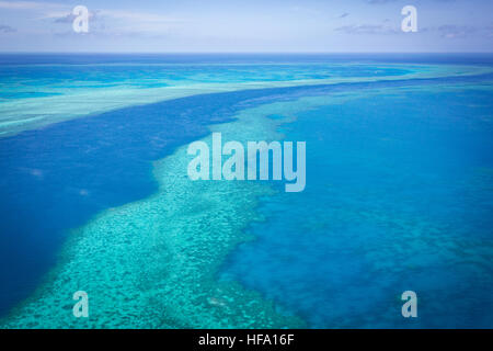 Grande Barriera Corallina dal di sopra, Queensland, Australia Foto Stock