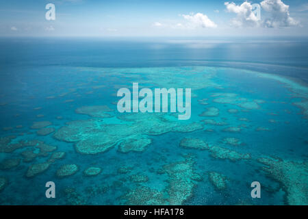 Grande Barriera Corallina dal di sopra, Queensland, Australia Foto Stock