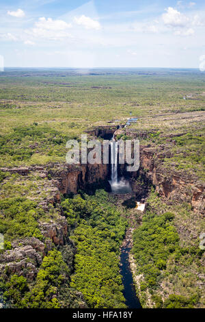 Kakadu National Park, il Territorio del Nord, l'Australia. Jim Jim Falls vista aerea.