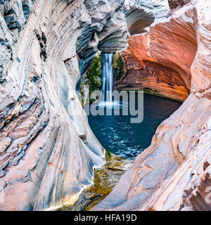Piscina termale, Hamersley Gorge, Karijini National Park, Australia occidentale Foto Stock