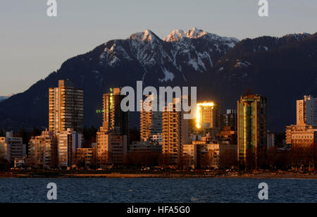 Tramonto in Vancouver Foto Stock