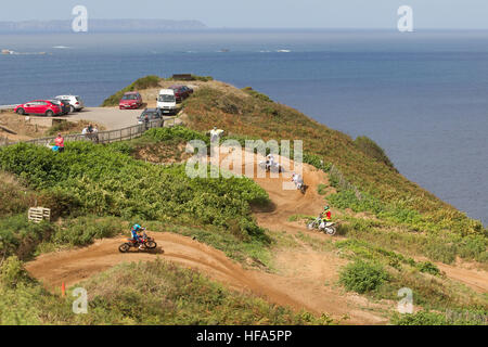 Moto-X Motocross Sorel punto, San Giovanni. Jersey Isole del Canale della Manica UK Foto Stock