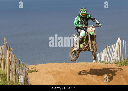 Moto-X Motocross Sorel punto, San Giovanni. Jersey Isole del Canale della Manica UK Foto Stock