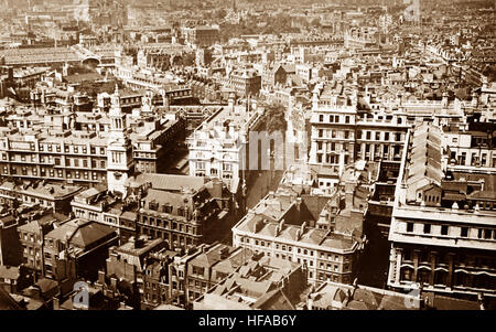 Vista di Londra dalla Cattedrale di San Paolo nel 1921 Foto Stock