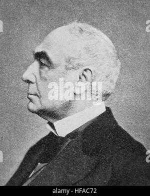 Martin Sigismondo Eduard von Simson, 1810-1899, un giurista tedesco e illustre uomo politico liberale del Regno di Prussia e impero tedesco, che ha servito come Presidente del Parlamento di Francoforte come pure il primo presidente del parlamento tedesco, riproduzione foto dall'anno 1895, digitale migliorata Foto Stock