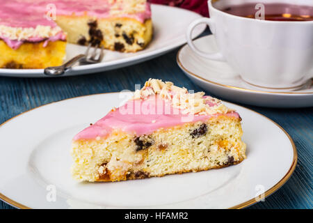 Cheesecake con frutta secca e smalto Foto Stock