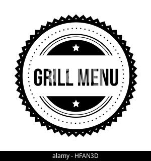 Grill menu timbro vintage vector Illustrazione Vettoriale