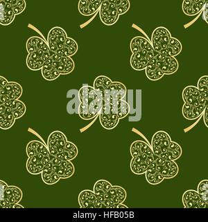 Seamless trifogli verde Illustrazione Vettoriale