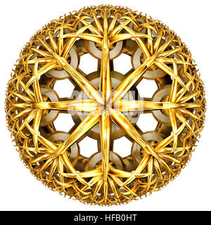 Golden tesselation iperbolico generata dal computer Foto Stock