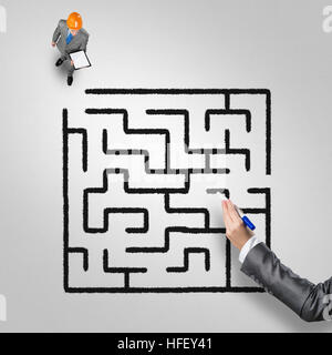 A destra per trovare la soluzione del problema Foto Stock