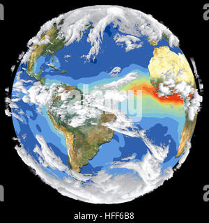 Immagine satellitare della terra sistemi interrelati e clima 2002-000121 Foto Stock