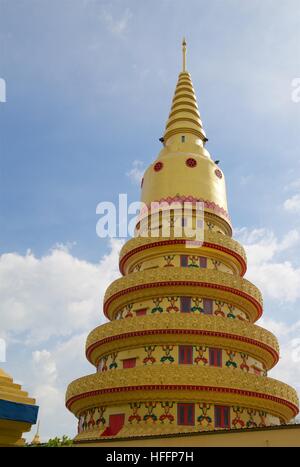 Il famoso Buddha reclinato lo stato in Wat Chayamangkalaram in Pulau Tikus, George Town, Penang, Malaysia Foto Stock