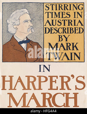 Tempi di agitazione in Austria descritto da Mark Twain in Harper's marzo Foto Stock