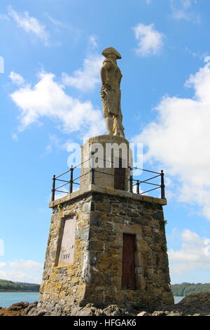 Signore Nelsons monumento in Menai Straits, Anglesey Foto Stock