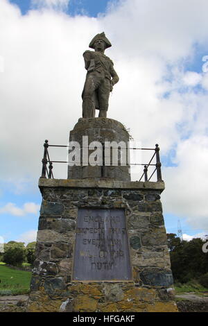 Signore Nelsons monumento in Menai Straits, Anglesey Foto Stock