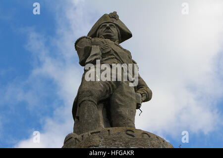 Signore Nelsons monumento in Menai Straits, Anglesey Foto Stock