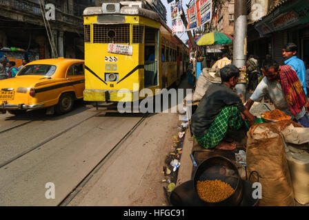 Kolkata (Calcutta, Kalkutta): tram, West Bengal, Westbengalen, India Foto Stock