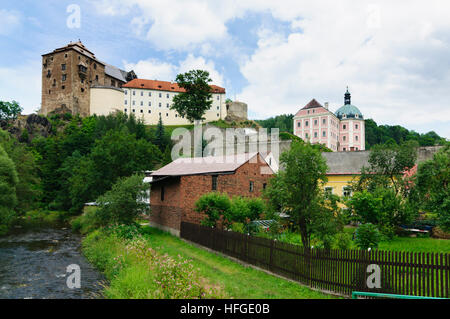 Becov nad Teplou (Petschau): Castello e palazzo Becov, , Karlovarsky, Karlsbader Regione, Regione di Karlovy Vary, ceco Foto Stock