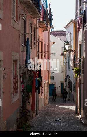 Rua do Espirito Santo, Castelo, Lisbona, Portogallo Foto Stock