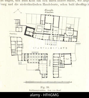 Il libro si concentra sull'architettura e gli edifici di Colonia, evidenziando importanti strutture in un lavoro commemorativo per l'incontro degli architetti tedeschi del 1888. Foto Stock