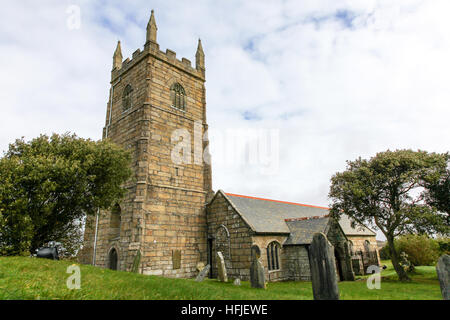 St Uny la Chiesa, Lelant, Cornwall, South West England, Regno Unito Foto Stock