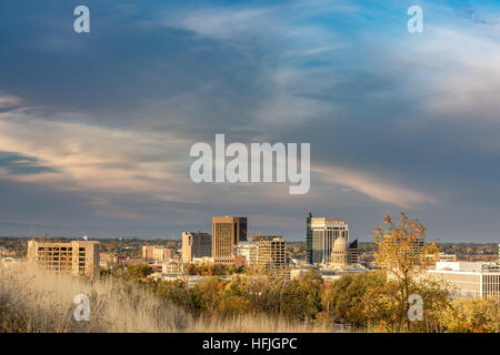 Colline sopra Boise e sullo skyline in autunno Foto Stock