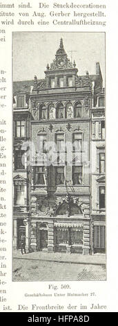 Un'illustrazione di "Koeln und Seine Bauten" che evidenzia i progetti e gli sviluppi architettonici di Colonia, concentrandosi in particolare sulle strutture discusse alla conferenza del 1888. Foto Stock