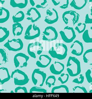 Illustrazione Vettoriale Leopard stampa modello senza giunture. Mint colore di sfondo Illustrazione Vettoriale