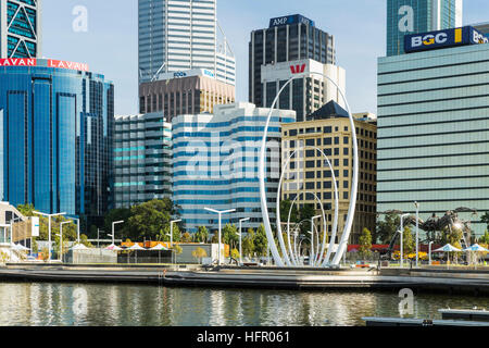 La scultura Spanda a Elizabeth Quay, Perth, Australia occidentale, Australia Foto Stock