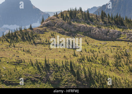 Vista montagne nel Parco Nazionale di Glacier, Montana, USA. Foto Stock