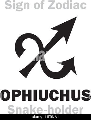 Astrologia: segno zodiacale OFIUCO (il serpente-titolare) Illustrazione Vettoriale