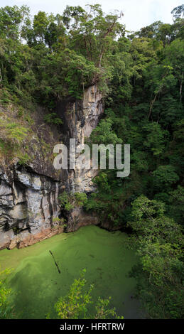 Montare Hypipamee cratere a Atherton altopiano nel lontano Nord Queensland, Australia Foto Stock