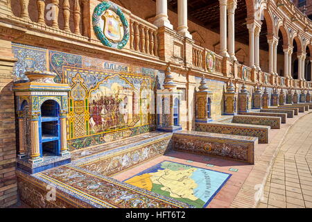 Plaza de Espana, Siviglia, Spagna Foto Stock