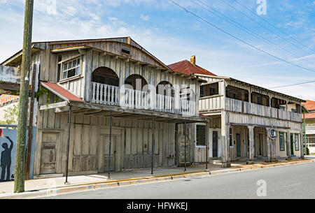 Florida, Cedar Key, downtown, seconda strada Foto Stock