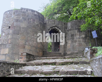 Shivaneri gad o fort ingresso, junnar maharasthra, India Foto Stock