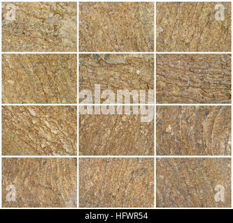 Dodici calcare naturale di sfondo o texture. il colore reale. senza saturazione dei colori. Foto Stock