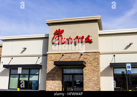 Las Vegas - Circa nel dicembre 2016: Chick-fil-Retail un Fast Food Location. Chick-fil-a ristoranti sono chiusi la domenica V Foto Stock