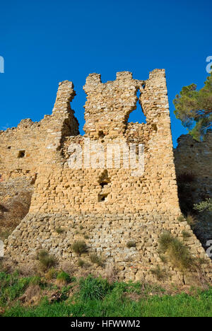 Rovine del Castello di Zocco, tra San Feliciano e Monte del Lago, Magione, Umbria, Italia Foto Stock