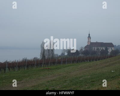 Birnau im Nebel Foto Stock