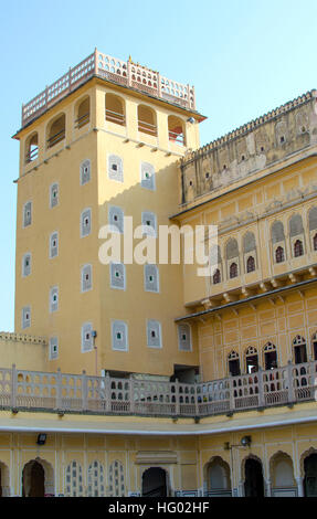 Parte della costruzione del palazzo dei venti Hava Makhal in Jaipur India,una parte, architettura, edilizia, decoro, hava Foto Stock