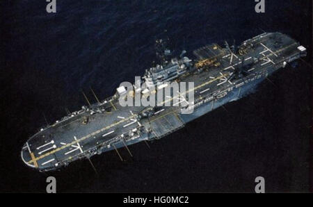 USS New Orleans (LPH-11) ponte di volo Foto Stock