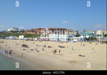 Seascape preso dal molo di Bournemouth Dorset, Inghilterra. Foto Stock