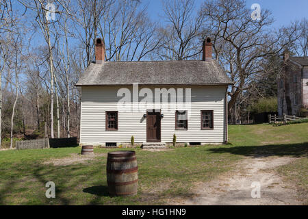 Fotografie a colori di edifici storici ad Allaire Village di Allaire membro Park di Farmingdale, New Jersey Foto Stock