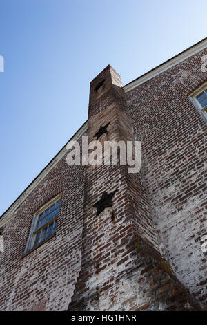 Fotografie a colori di edifici storici ad Allaire Village di Allaire membro Park di Farmingdale, New Jersey Foto Stock