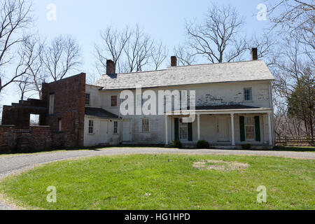 Fotografie a colori di edifici storici ad Allaire Village di Allaire membro Park di Farmingdale, New Jersey Foto Stock