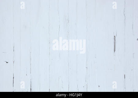 Bianco antico legno dipinto schierandosi con peeling paint Foto Stock