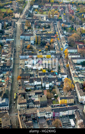 Vista aerea, Kaiser-Wilhelm-Straße, Marxloh Marxloh Grillostraße, Hagedorn road Marxloh di Duisburg, Ruhr aeria, Foto Stock